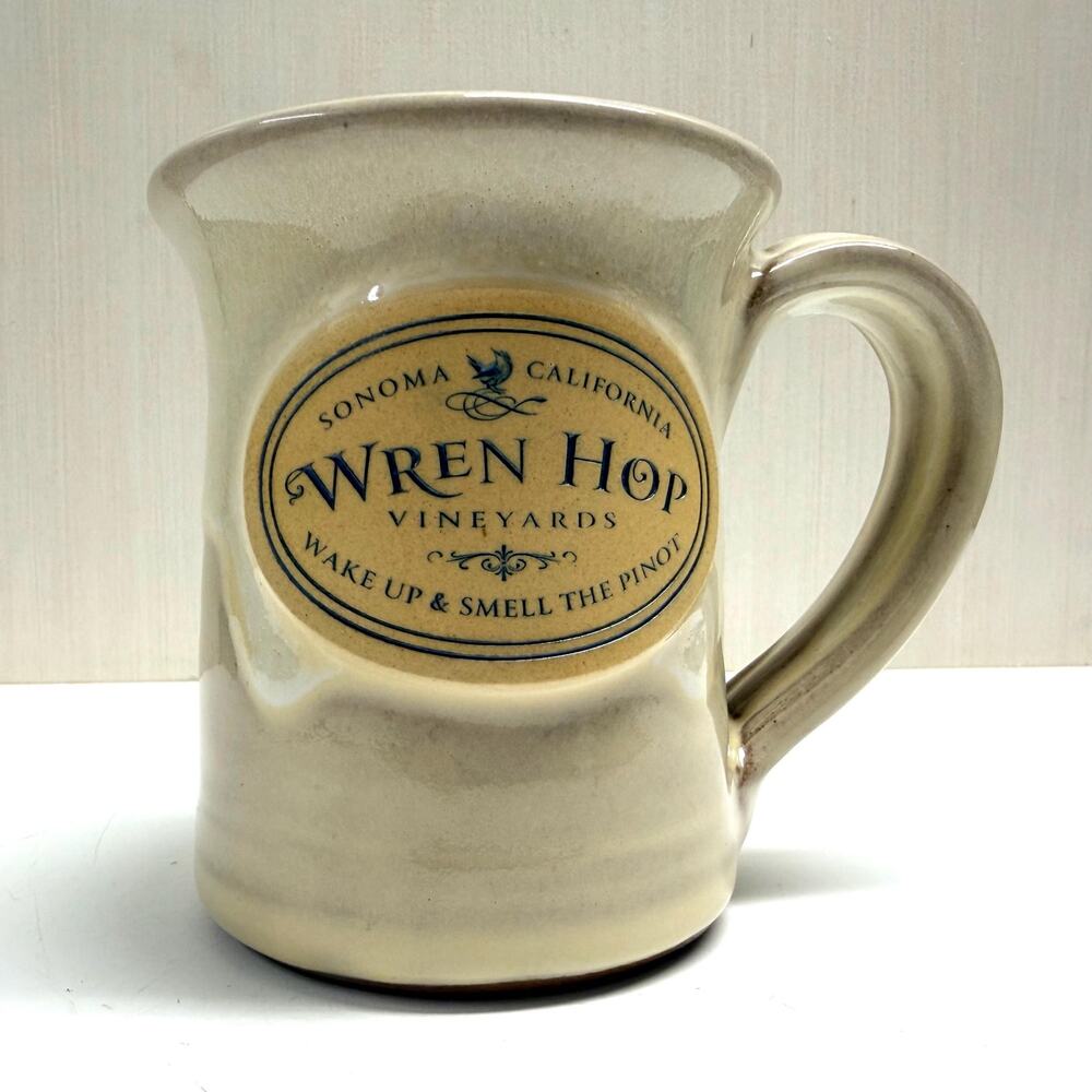 Deneen Pottery Mug Wren Hop Vineyards Coffee Tea Sonoma California Wake Up